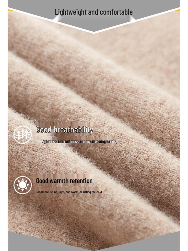 Spring & Autumn Men's Pure Wool Plus Size Knit Sweater - Versatile, Trendy, Lightweight.