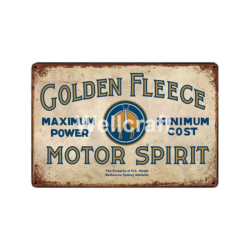 [ WellCraft ] Castrol GOLDEN FLEECE BP AMPOL Metal Signs Poster Vintage Painting Motor Oil Custom Decor LT-2025