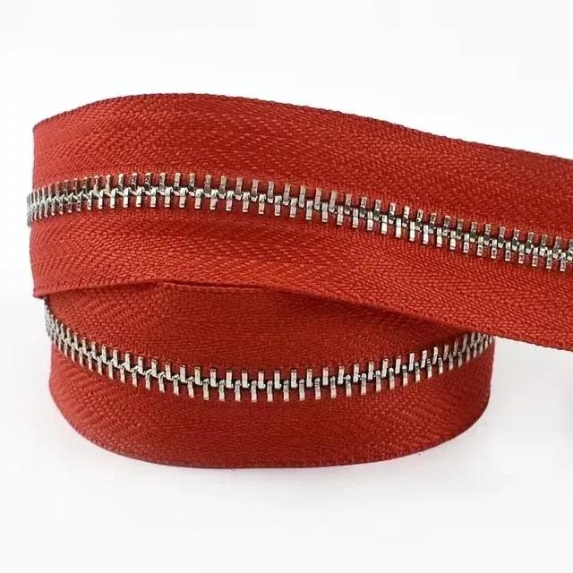 1-5 Yards 5# Meetee Metallreißverschlüsse zum Nähen Dekorativer Reißverschluss Meterware Kleidung Mantel Reißverschlussverschluss Reparatursets DIY Zubehör