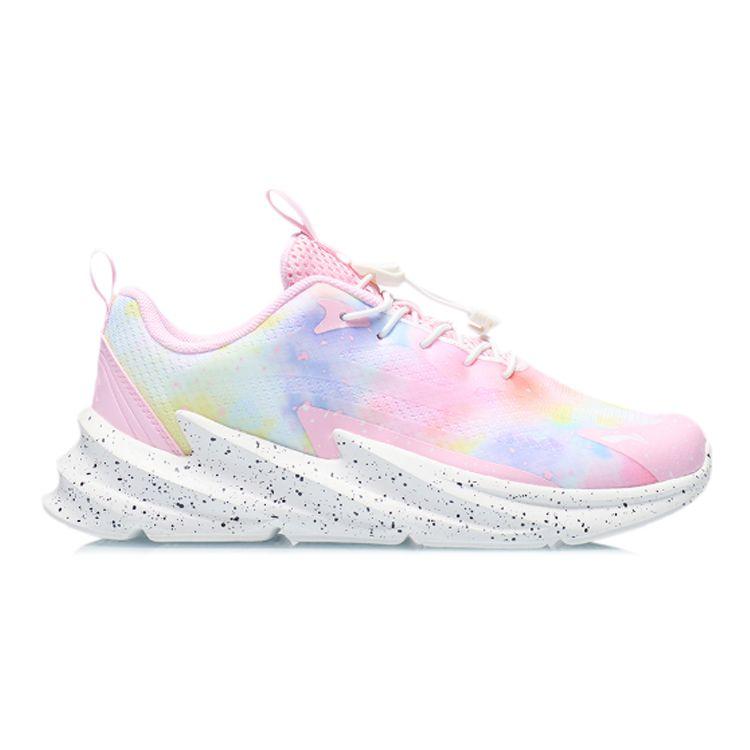 LiNing Youth Night Glow Hero Non-Slip Shock Absorbing Low-Top Running Shoes Kids sneaker Pink YKCR134-2
