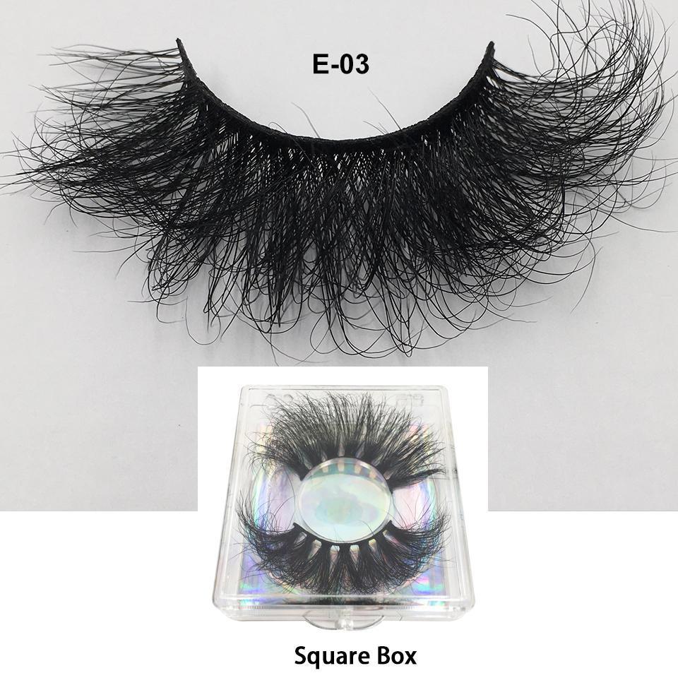 RED SIREN Mink Eyelashes 25mm Lashes 1 Pair Fluffy Messy 3D False Eyelashes Long Natural Lashes Wholesale Makeup Mink Lashes