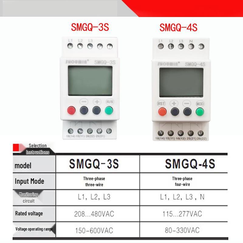 KT Phase Loss Protector: Three-Phase 380V Motor & AC Phase Loss, Undervoltage, Overvoltage, Open Phase, Wrong Phase, and Sequence Protection Relay