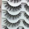 5 Pairs False Eyelashes Lightweight Natural Look Synthetic Fiber Women False Eyelashes for Makeup