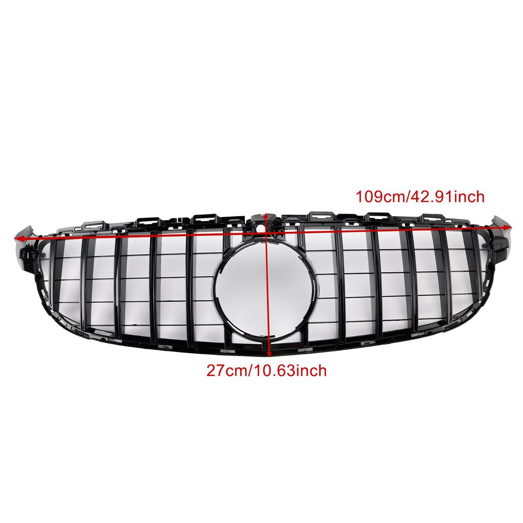 Front Bumper Grill Grille Fit Mercedes Benz W205 C63 2015-2018 Pre-Facelift
