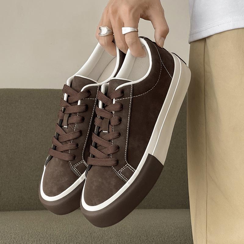 Leather Casual Shoes Lace-up High Quality Sneakers All-match Waking Shoes for Men Luxury Flats Design Business Shoes