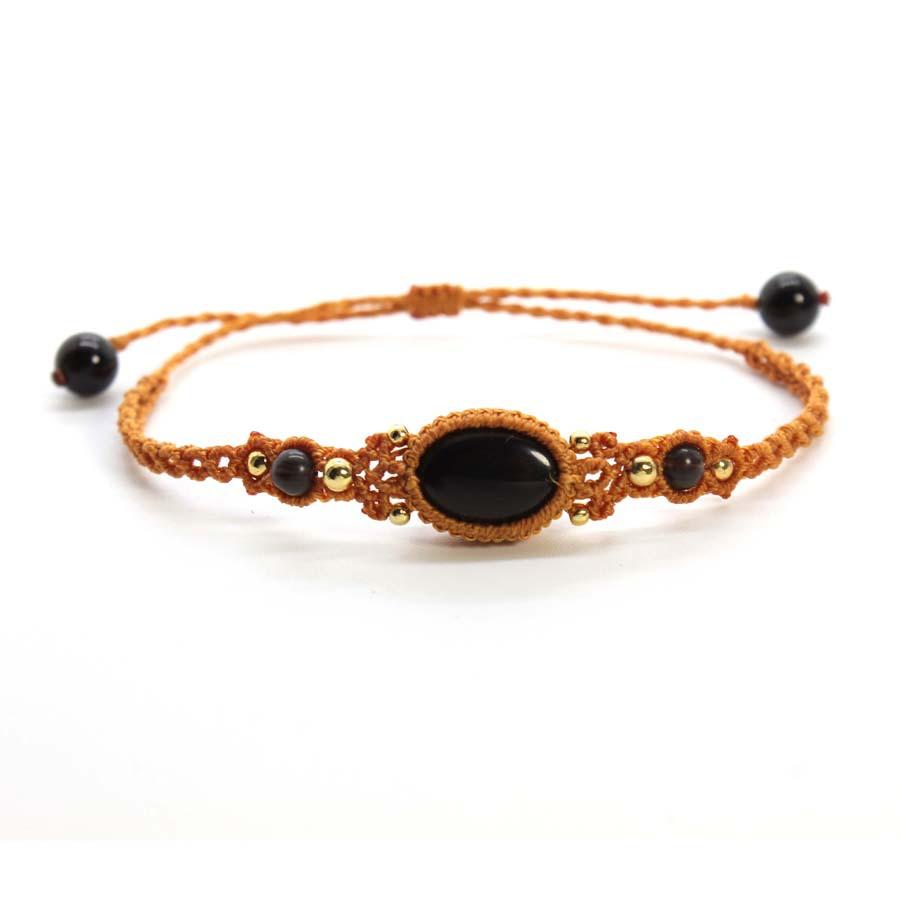 Handmade Braided Macrame Cord Stone Bracelets For Women, Natural Amethyst Lapis Lazuli Crystal Weave Adjustable Bracelet Jewelry.