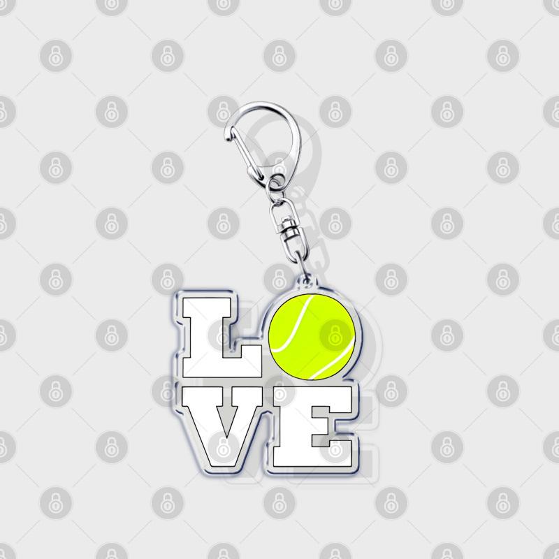Hobby Sports Lover Tennis Ball Keychains for Accessories Bag I Love Bike Car Keyrings Jewelry Friends Father Boyfriends Gifts