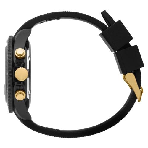 Ice-Watch Men's Watch 021602 ICE Chrono Black and Gold Medium 40mm Chronograph (Authorized Retailer)