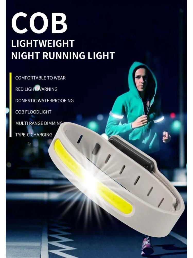 LED Mini Portable Armband Light COB Night Running Wrist Lamp 500LM Outdoor Camping Cycling Rechargeable Safety Warning Lantern