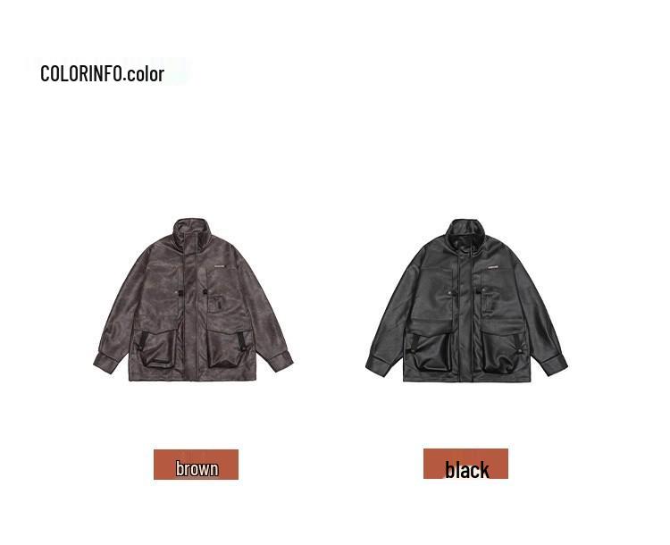 Herren Übergroße Retro PU-Lederjacke - Herbst Winter Trend, High-End Cooler Stil