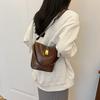 Fashionable Winter 2023 Vintage Casual Bucket Bag Soft Retro Pu Crossbody
