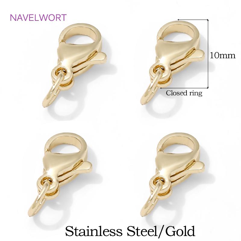 

9mm 14K Gold Plated Brass Spring Ring Clasp Connectors,Locks For Jewelry,Clasps For Necklaces,DIY Jewelry Making Accessories 10 pieces