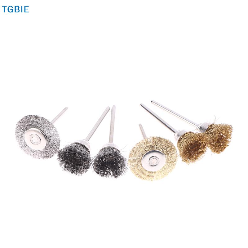 [T]3/9/15Pcs Mini Metal Brush Set Rust Removal Cleaning Brush Polishing Wheel Brush For Grinder Rotary Electric Tool Accessories