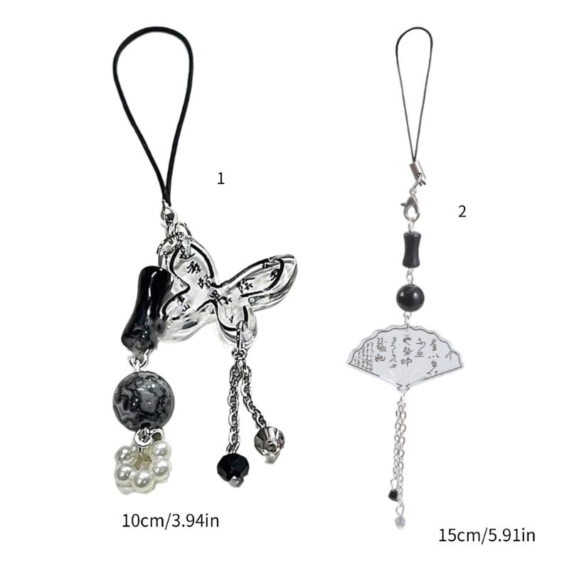 Elegante alça de telefone corrente distinta celular periféricos pingente acessórios mochila carro chaveiro para meninas