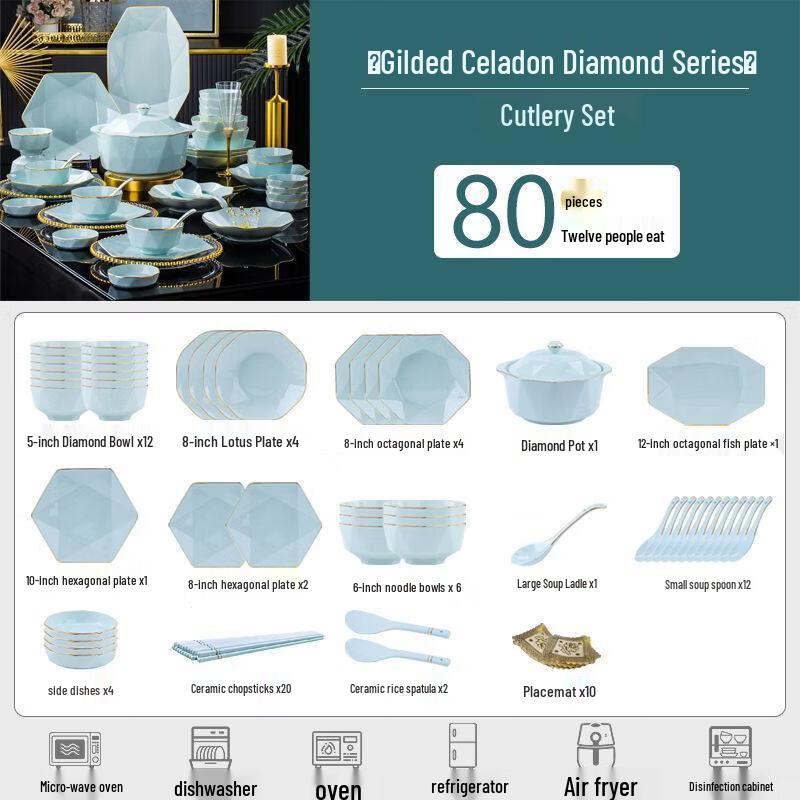 Ru Han Hand-painted Underglaze Dinnerware Set