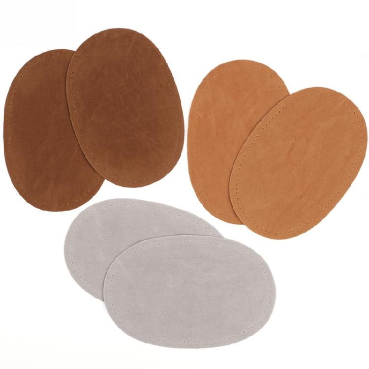 1 Pair Sew-On Repair Patches PU Leather Elbow Knee Patches Clothing Accessories for Jeans Trousers