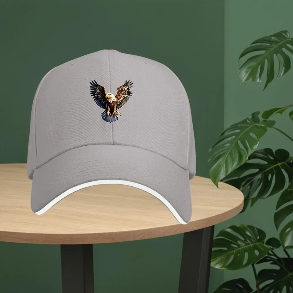 Majestic Eagle Flying Baseball Cap Unisexs Adjustable Polyester Graphic Sun Protection Casual Hat