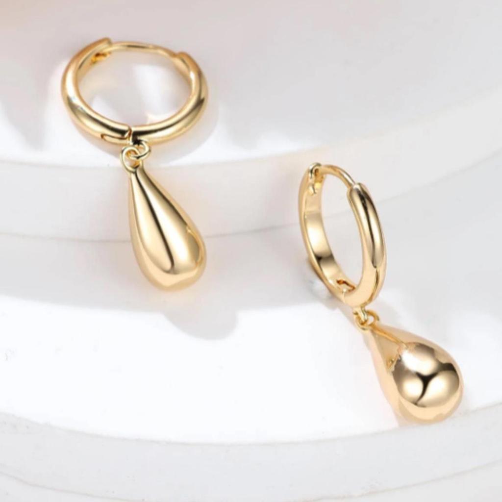 Cercei cu pandantiv retro european și american în formă de picătură de apă - Cercei simpli, la modă pentru doamne