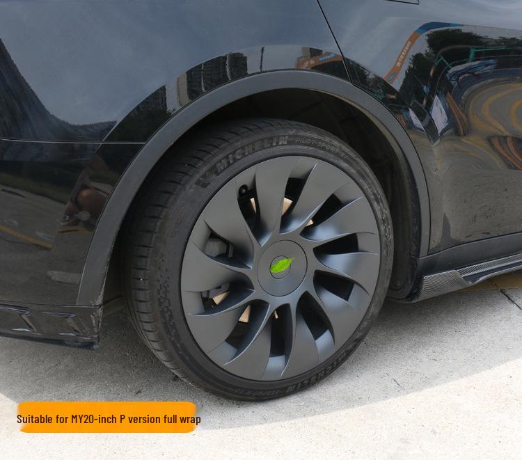 Matte Black Full Coverage Wheel Covers for Tesla Model Y P Version - Exterior Accessories