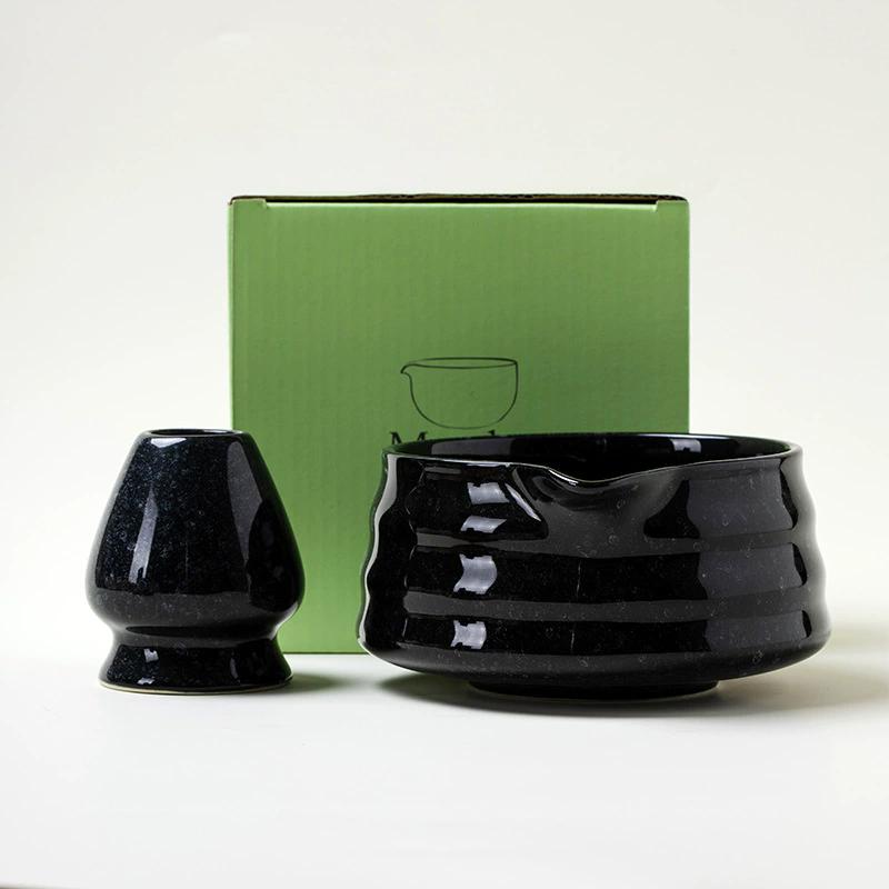 2 Piese Bol Tradițional Japonez pentru Matcha și Suport pentru Tel, Bol de Ceai cu Cioc de Turnare pentru Masă de Birou, Ceremonie de Ceai, Petrecere, Cadou