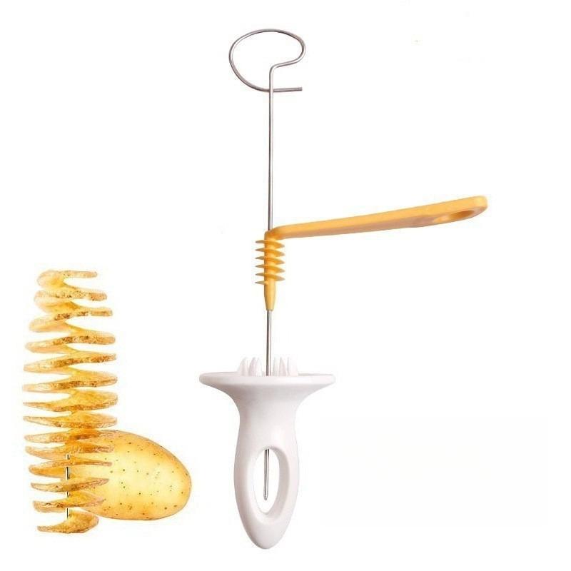 1pc DIY Spiral Potato Cutter Vegetable Cucumber Spiralizer Kitchen BBQ Cooking Tools Carrot Zucchini Multi-Function Slicing Tool