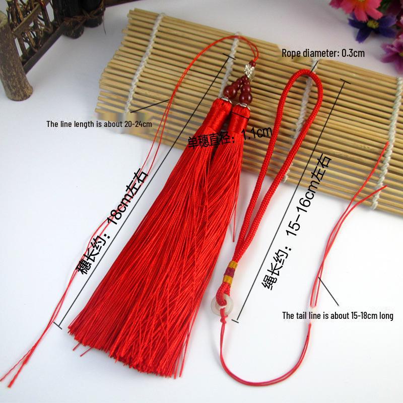Lotus Beads DIY Pendant with Double Tassel Chinese Knot Set