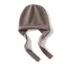 Ladies' Autumn And Winter Thick Strap 100% Cashmere Hat Knitted Yarn Hat Cute Outdoor Warm Windproof Ear Protection Hat