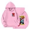 Kids Loose Fit Long Sleeve -Lined Pullover Hoodie with Graphic Print