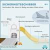 5-in-1 Kleinkinderrutsche mit Basketballkorb, Kletterelement, Teleskop, Aufbewahrungskorb, für Alter 1-3 Jahre, Grau