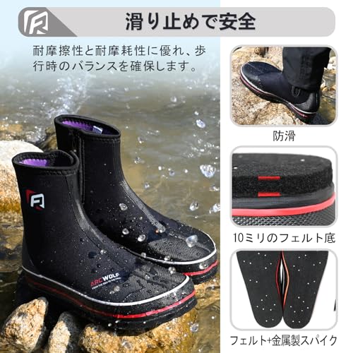 ARCWOLF Felt Spike Shoes, Wading Shoes, Mountain Stream, Felt Spike Boots, Ayu Tabi, Fishing Shoes, Neoprene Fabric, Pin Felt Sole, Sizes 25.5-28.0
