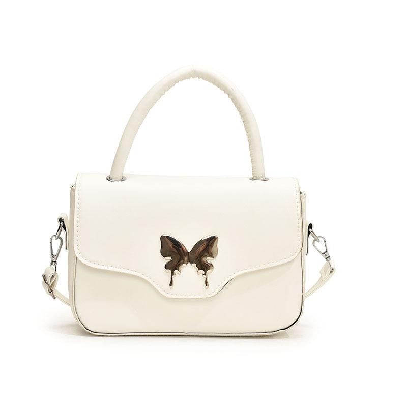 

Модная женская сумка через плечо с бантом для поездок на работу, темпераментная сумка-мессенджер в западном стиле, женская портативная маленькая квадратная сумка белый