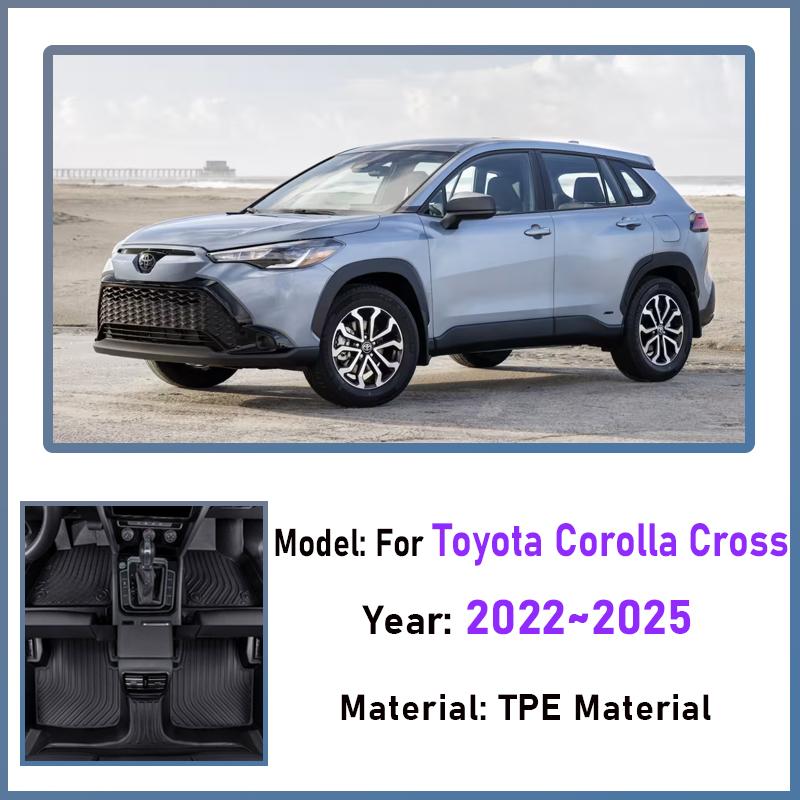LHD TPE Car Floor Mat For Toyota Corolla Cross Accessories 2022 2023 2024 2025 Dirt-resistant Anti-dirty Custom Liner Foot Pads