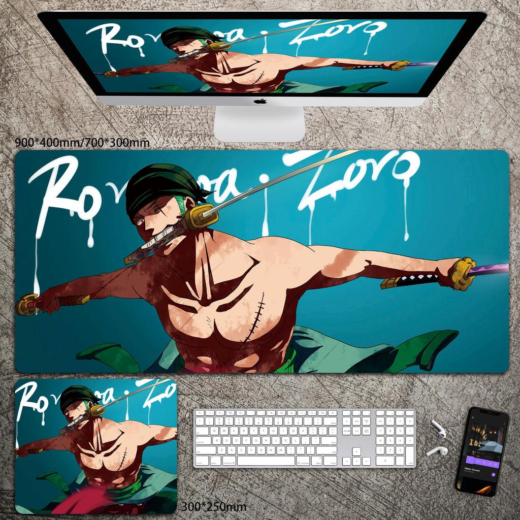 High Definition ONE PIECE Leather Mouse Pad Oversized Boys Animation E-sports Game Keyboard Pad Luffy Computer Desk Pad Non-slip Waterproof Mouse Pad
