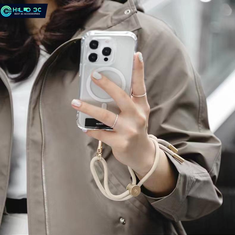 CADORABO Catena di telefoni cellulari cover in silicone con cordino regolabile in lunghezza