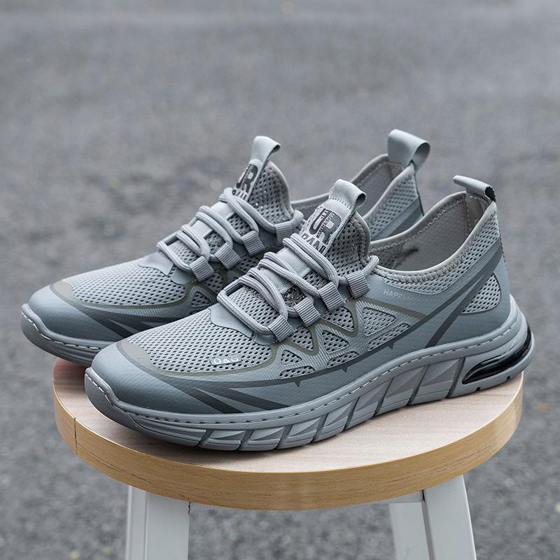 2025 new summer breathable fly-woven mesh shoes men's versatile running sports shoes soft-soled casual driving men's shoes