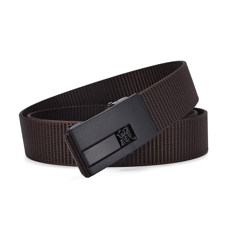 Zodiac Toothless Canvas Belt Simple Automatic Buckle Imitation Nylon Belt Casual Men'S Belt