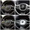 For Volvo XC60 2018 2019 2024 Steering Wheel Logo Ring Decorative Frame Trim Stainless Steel Interior Mouldings Sticker