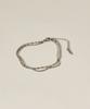 Novice Tokyo Bar & Snake Double Chain Bracelet [Stainless] / Silver