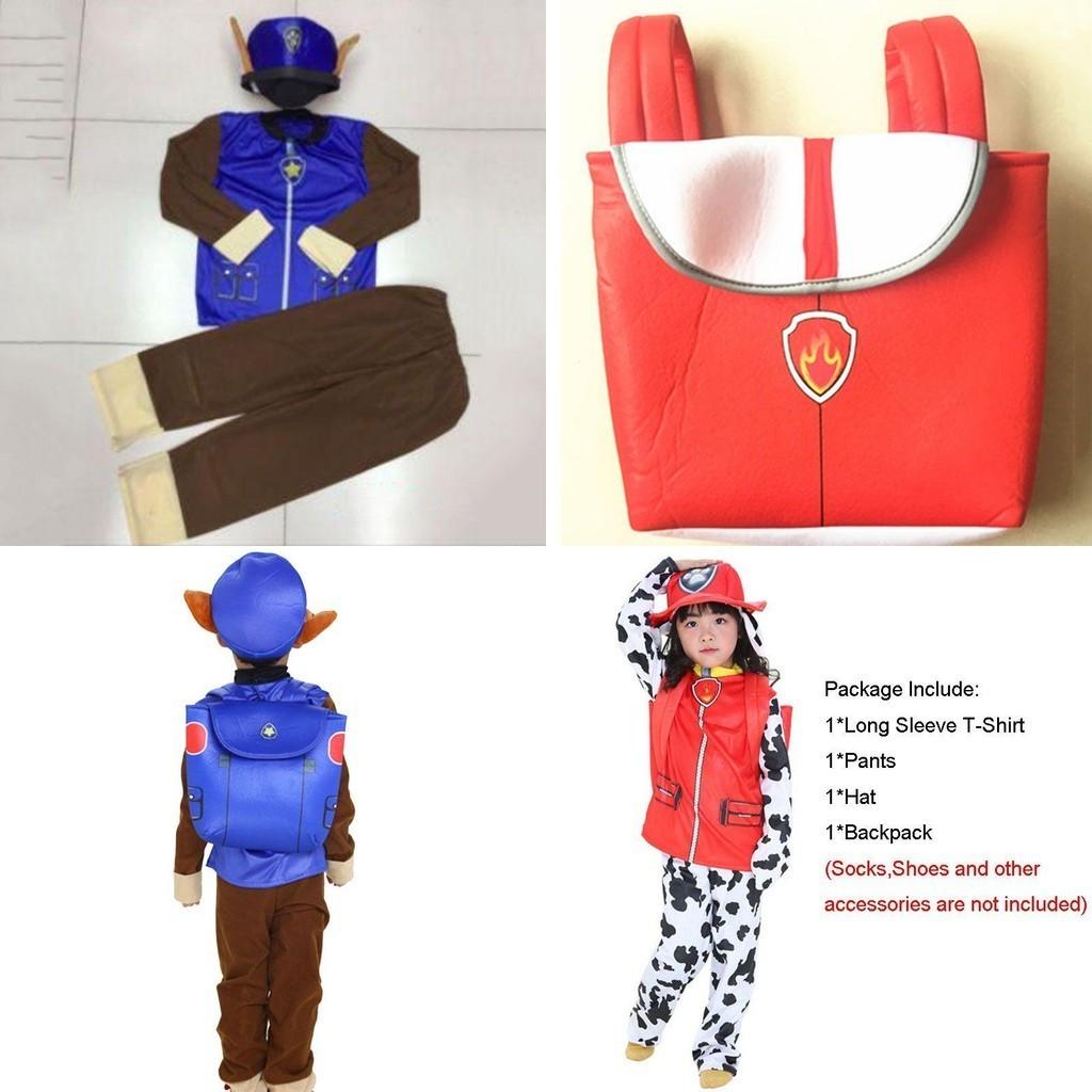 Paw Patrol Chase Marshall Skye Costume For Kids With Exquisite Stitching**
