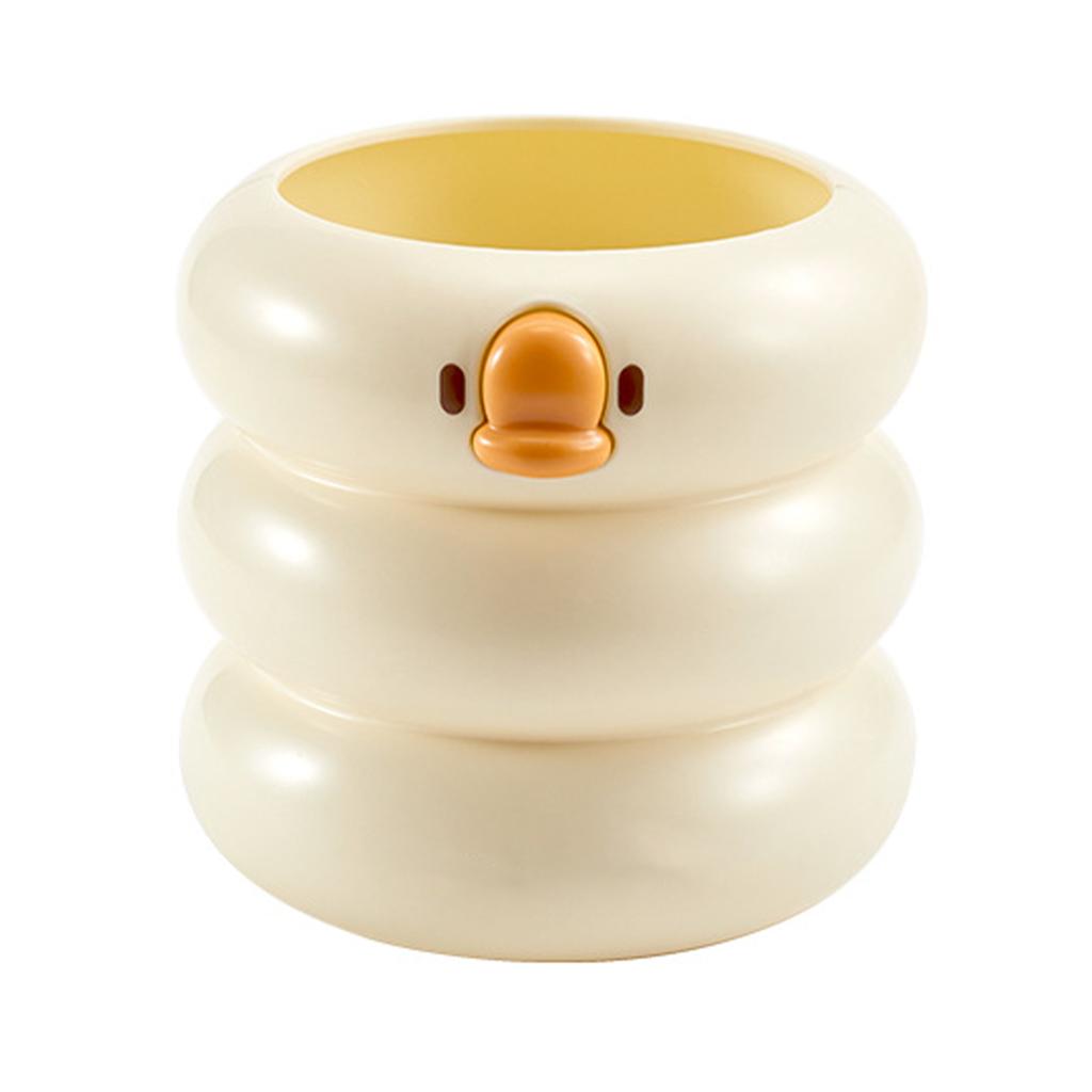 Desktop Pencil Pen Holder Cute Cartoon Duck Ample Capacity Desk Supplies Makeup Brush Organizer for