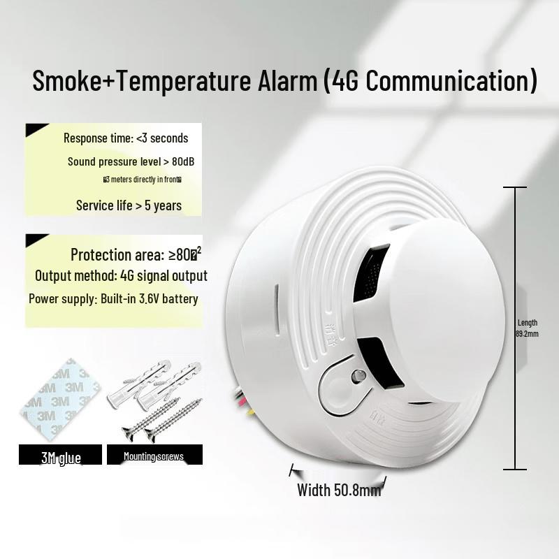 

Jundingying 4G Smart Smoke & Temperature Alarm