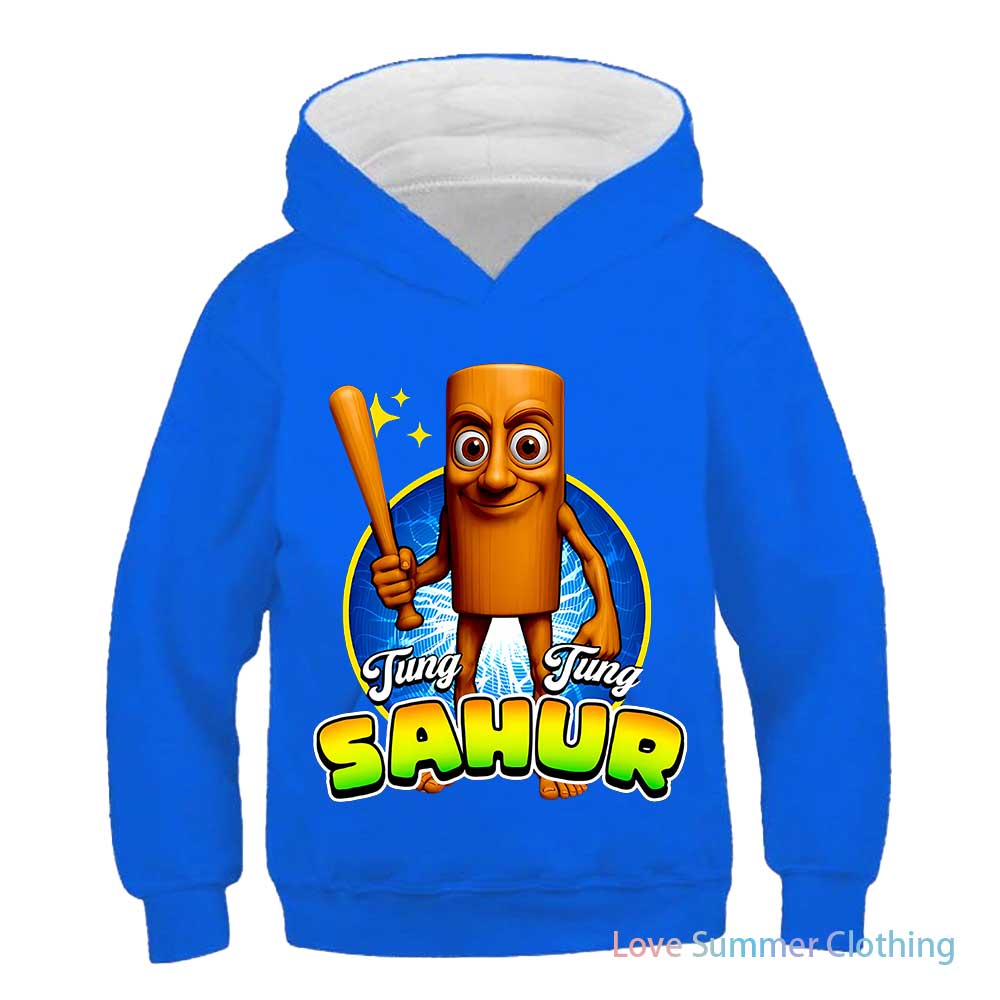 

Tralalero Tralala Shark Graphic Hoodie Funny Italian Brainrot Kids Hooded Sweatshirts Casual Fashion Oversized Pullovers 150