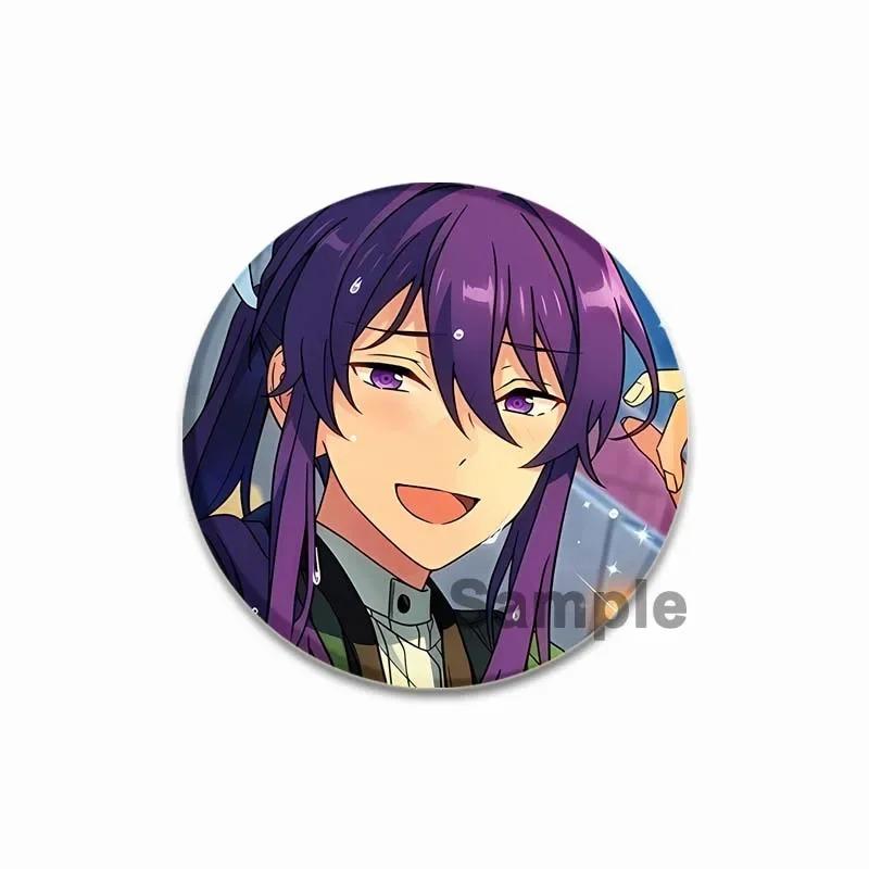 32/44/58MM Tinplate Brooch Ensemble Stars SOUMA KANZAKI Round Pins Cute Cartoon Badge for Backpacks Clothes Accesoory Jewelry