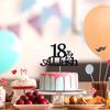 Black Glitter 18 and Adultish Cake Topper for Eighteen Birthday Party, Time To Adult Cake Decorations, 18th Birthday Party Decorations for Girls Boys
