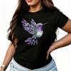 Hummingbird Flat Print Womens TShirt  Cotton Funny Graphic Short Sleeve Tee Novelty Shirt Casual Crew Neck Top SXl