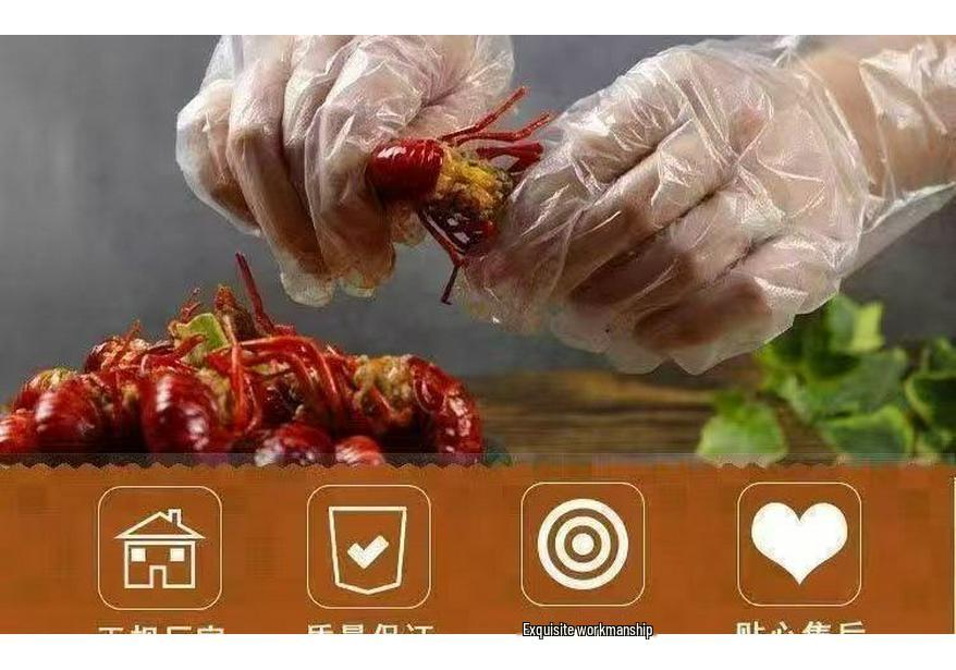 Thickened Transparent Disposable PE Gloves for Catering and Food Handling