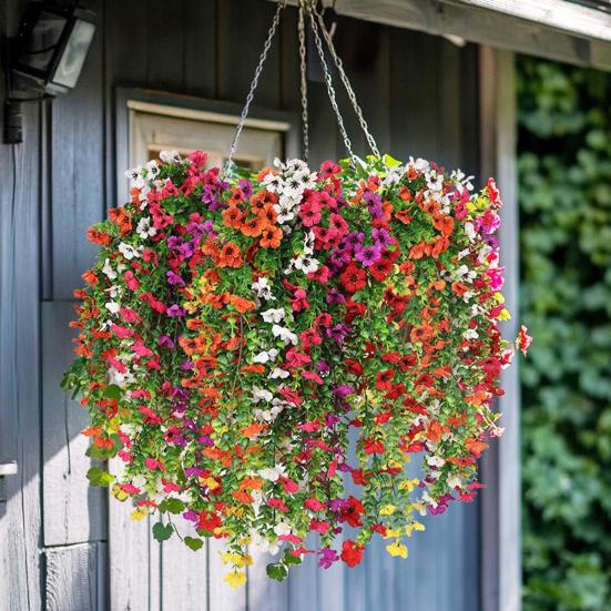 Sztuczny Fioletowy Kwiat Wina Fioletowa Wisząca Roślina do Wiosny Lata Wewnątrz Na Zewnątrz Ściana Dom Ogród Patio Dekoracja na Przyjęcie Weselne