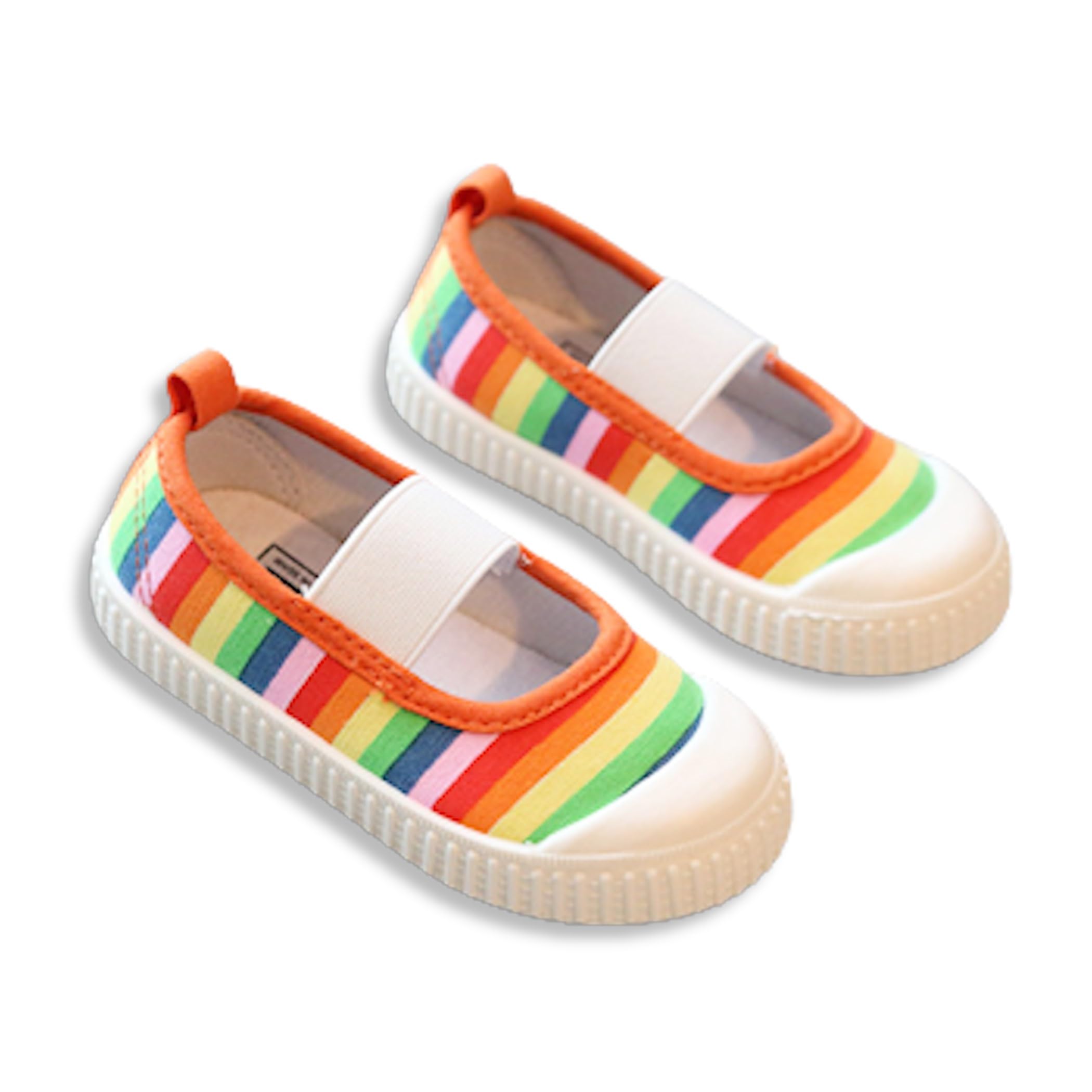 

MTP & Style Rainbow Indoor Shoes for Kindergarten, Nursery School, and Back-to-School Kids (Rainbow, Size 18cm)