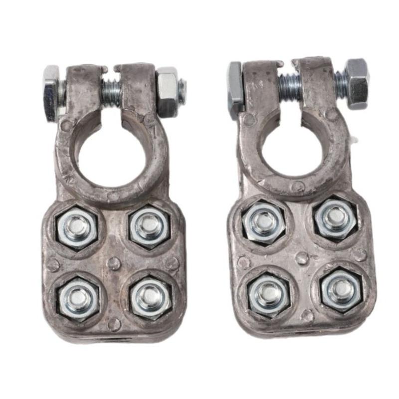 Battery Terminal Clamp 3 Way Connectors by Quick Cable Metal Replacement Battery Clamps for Cars Trucks Buses Set of 2