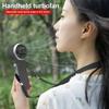 Portable Handheld Fan Adjustable Mini Fan Hair Dryer, 5-speed Bladeless Folding Handheld Fan with Digital Display Screen
